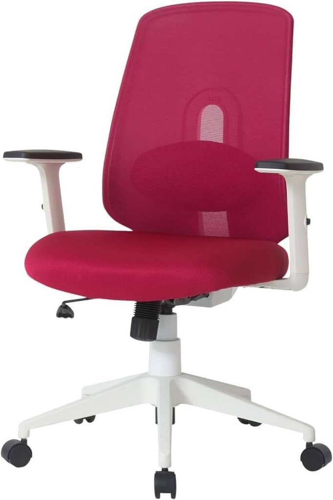 Nouhaus Palette Ergonomic Office Chair Comfortable Swivel Computer Desk Chair, Lumbar Adjust Rolling Chair. (Burgundy)